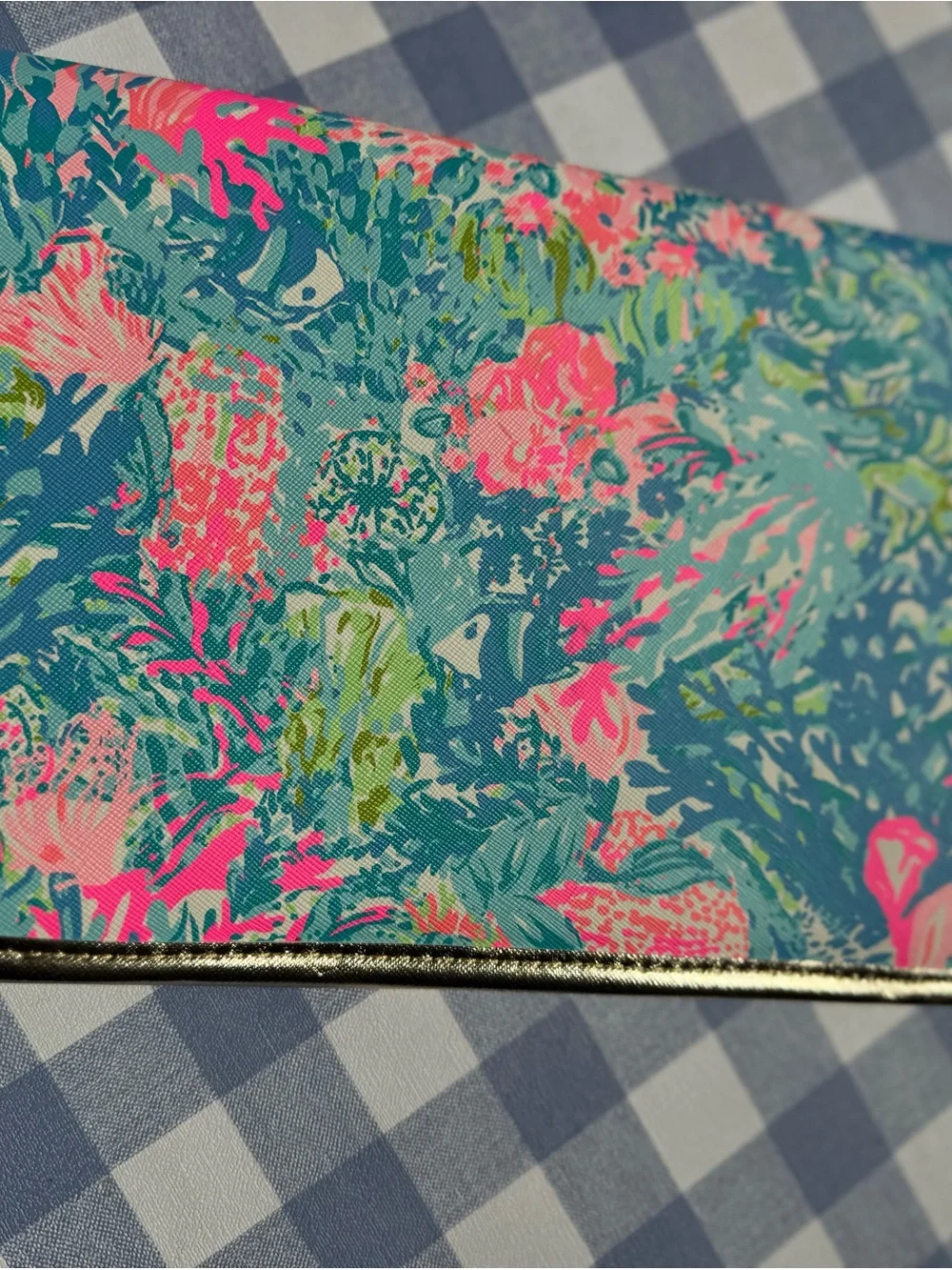 Lilly Pulitzer Pink, Aqua & Green Floral Jewelry Pouch